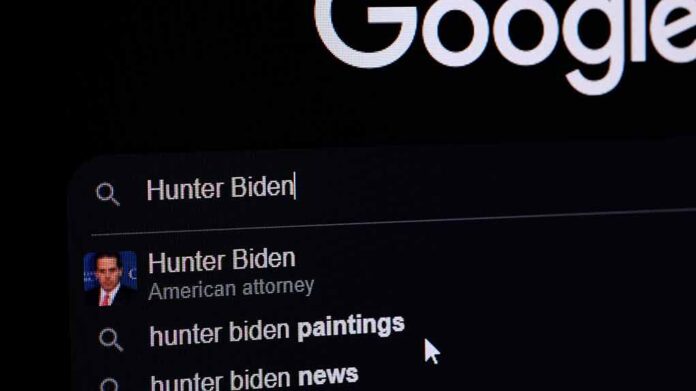 Google search results for Hunter Biden.