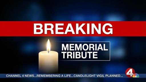 shutterstock_2756477399.jpg Breaking news graphic featuring a candle and text about a memorial tribute