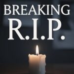 Restaurant SHOCKER: Star Found Dead Inside… A lit candle with the text 'BREAKING R.I.P.' above it