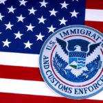 ICE Hiring Ads Echo Neo-Nazi Anthems U.S. immigration and customs enforcement seal on American flag