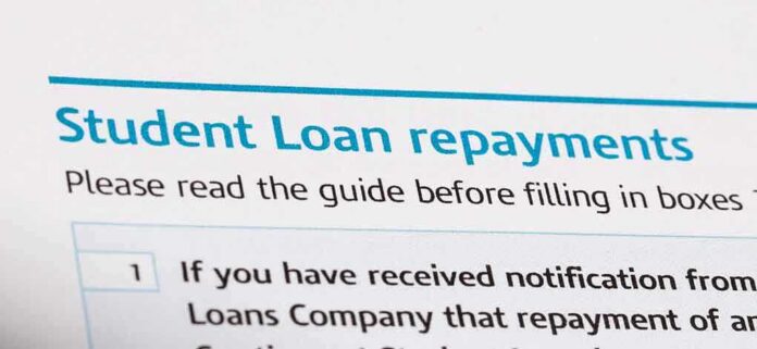 shutterstock_193448132 Document titled Student Loan repayments with instructions for filling out forms