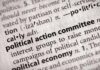 $10M Shockwave Hits Texas Close-up of a dictionary entry for political action committee