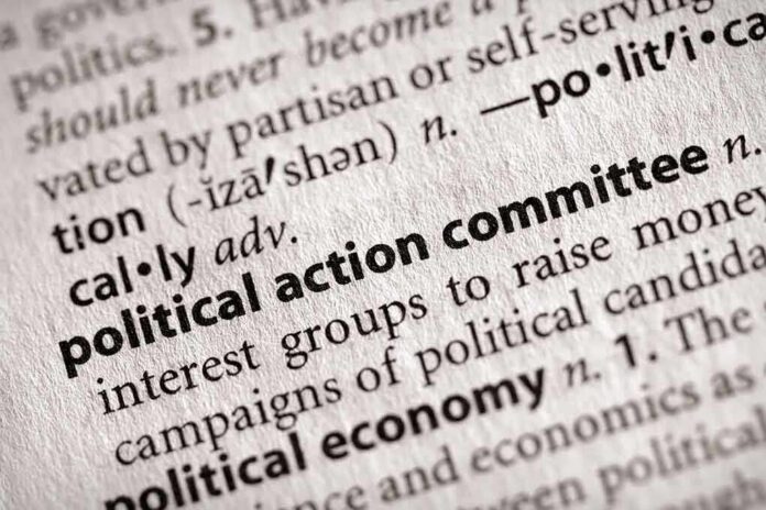 shutterstock_8252998 Close-up of a dictionary entry for political action committee