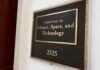 Office sign for a committee on science, space, and technology