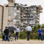 Major EARTHQUAKE Hits Panama Partially collapsed beachfront apartment building with onlookers