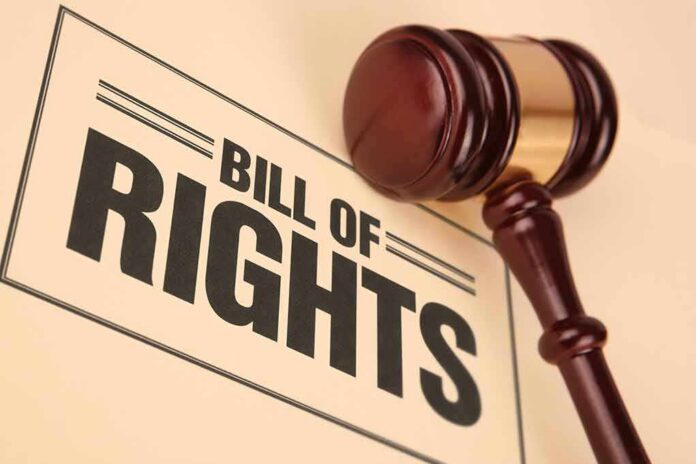 Gavel resting on a Bill of Rights document