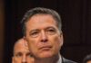 James Comey at a hearing, close-up portrait